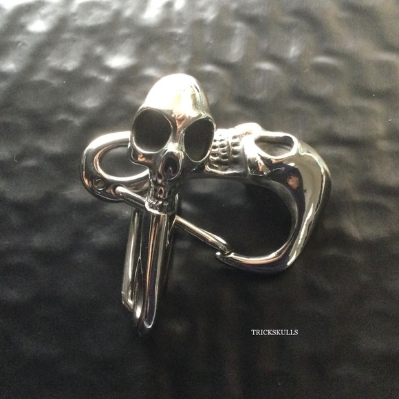 TRICKSKULLS Jewelry Skull Clip Carabiner Keychain Wallet Chain Hook